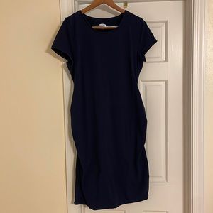 Old Navy Maternity short sleeved bodycon dress in navy, XL